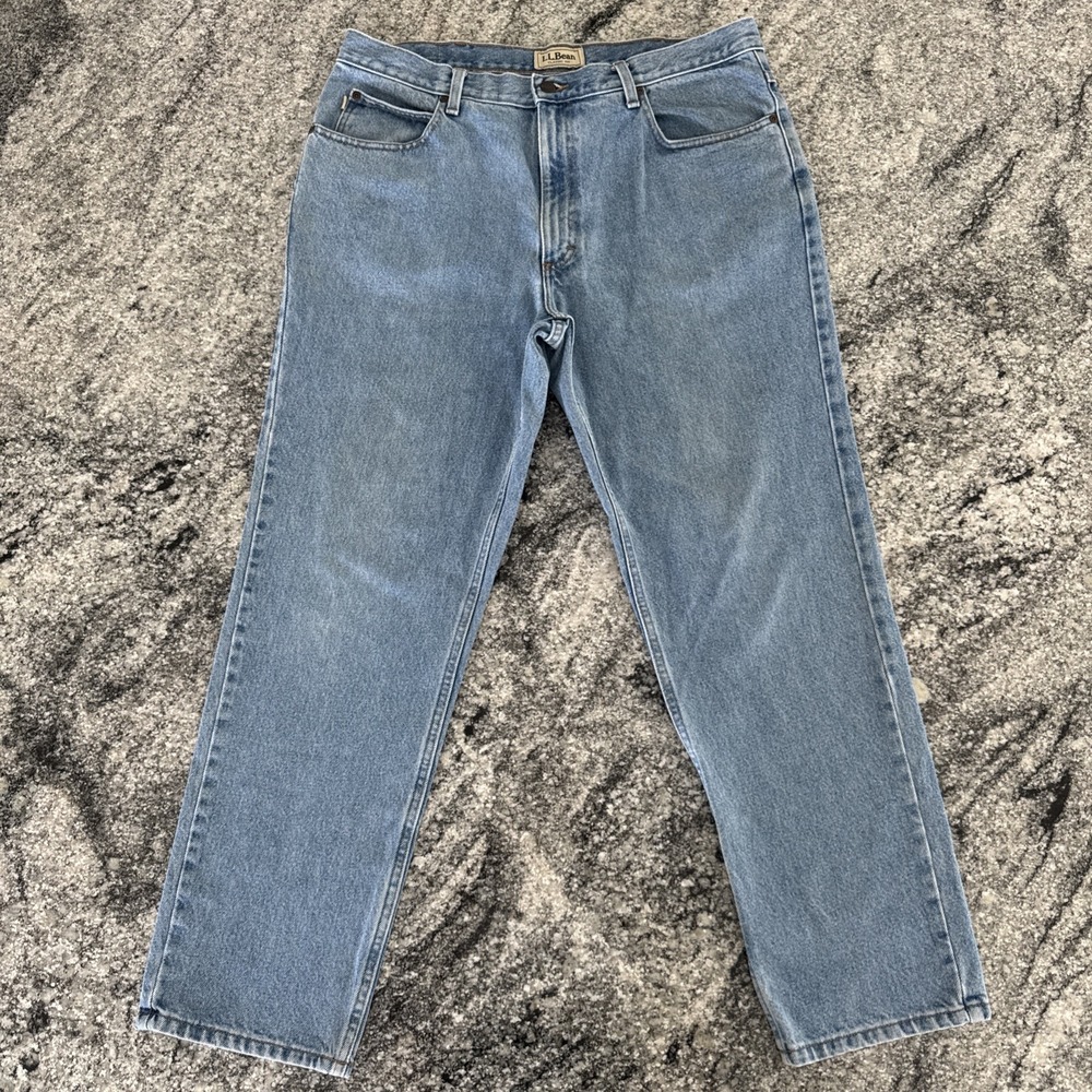 L.L. Bean Jeans Mens 37x30 Blue Classic Fit Blue Jeans‎ Denim #1011